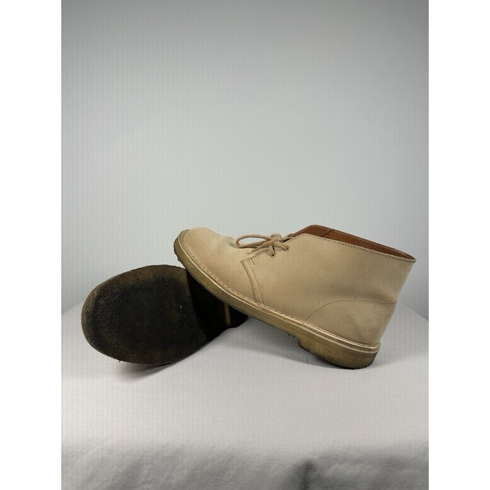 Clarks‎ Originals Mens Desert Boot Sand Suede Chukka Crepe Sole Tan Size 9 - Picture 2 of 12